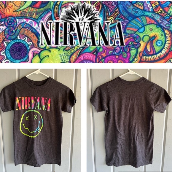 Nirvana Concert Gray Crew Tee Top - Picture 1 of 4
